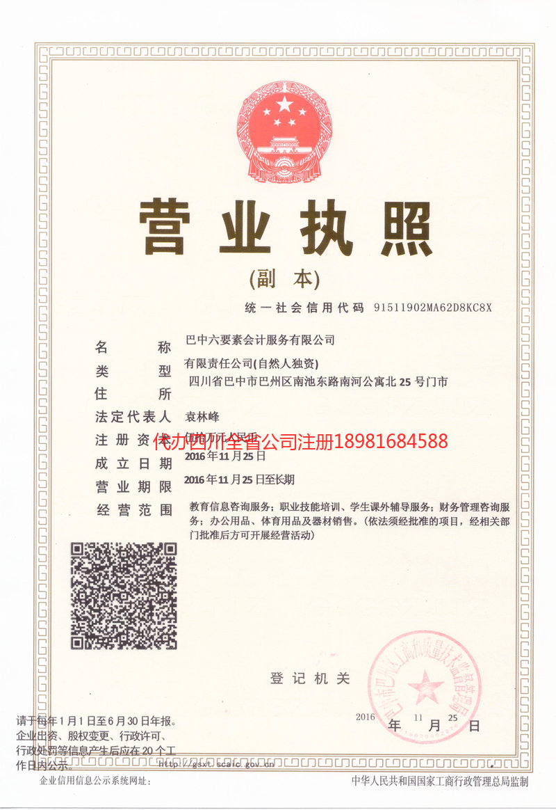 罗江罗江六要素会计服务有限公司